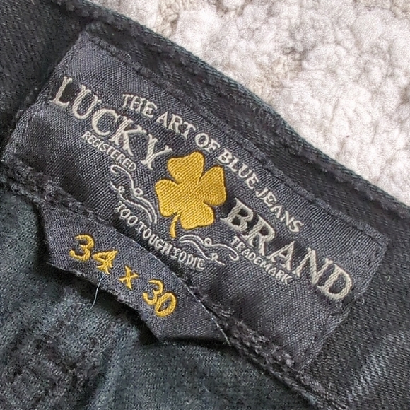 Lucky Brand 221 Original Straight Black Jeans Size 34x30 - Picture 5 of 10